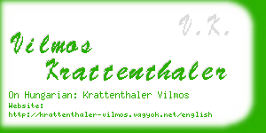 vilmos krattenthaler business card